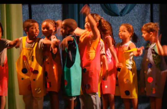 Brazilian Children dancing at the Mosaico Dance Festival